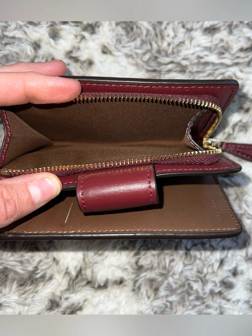 Coach Medium Corner Zip Wallet In Signature Canvas With Floral Print